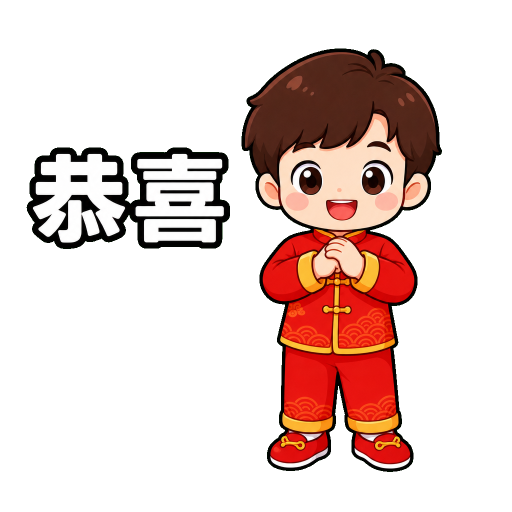 節慶祝福貼圖示範：恭喜
