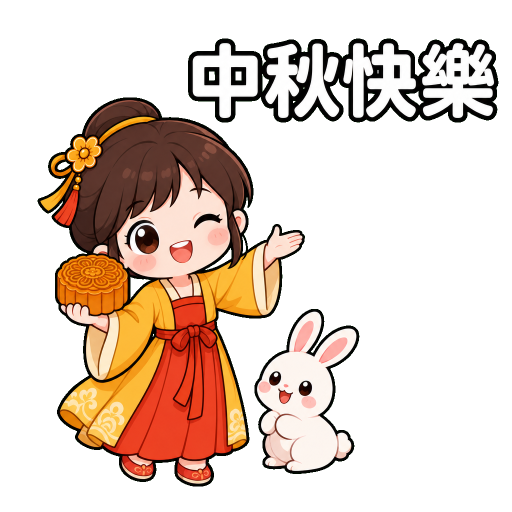 中秋節貼圖示範：中秋快樂