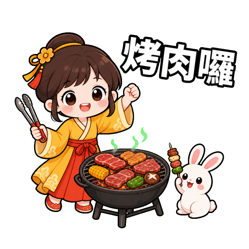 中秋節貼圖示範：烤肉囉