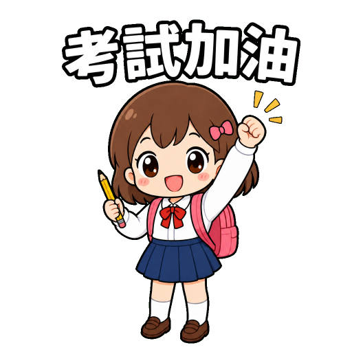 學生貼圖示範：考試加油